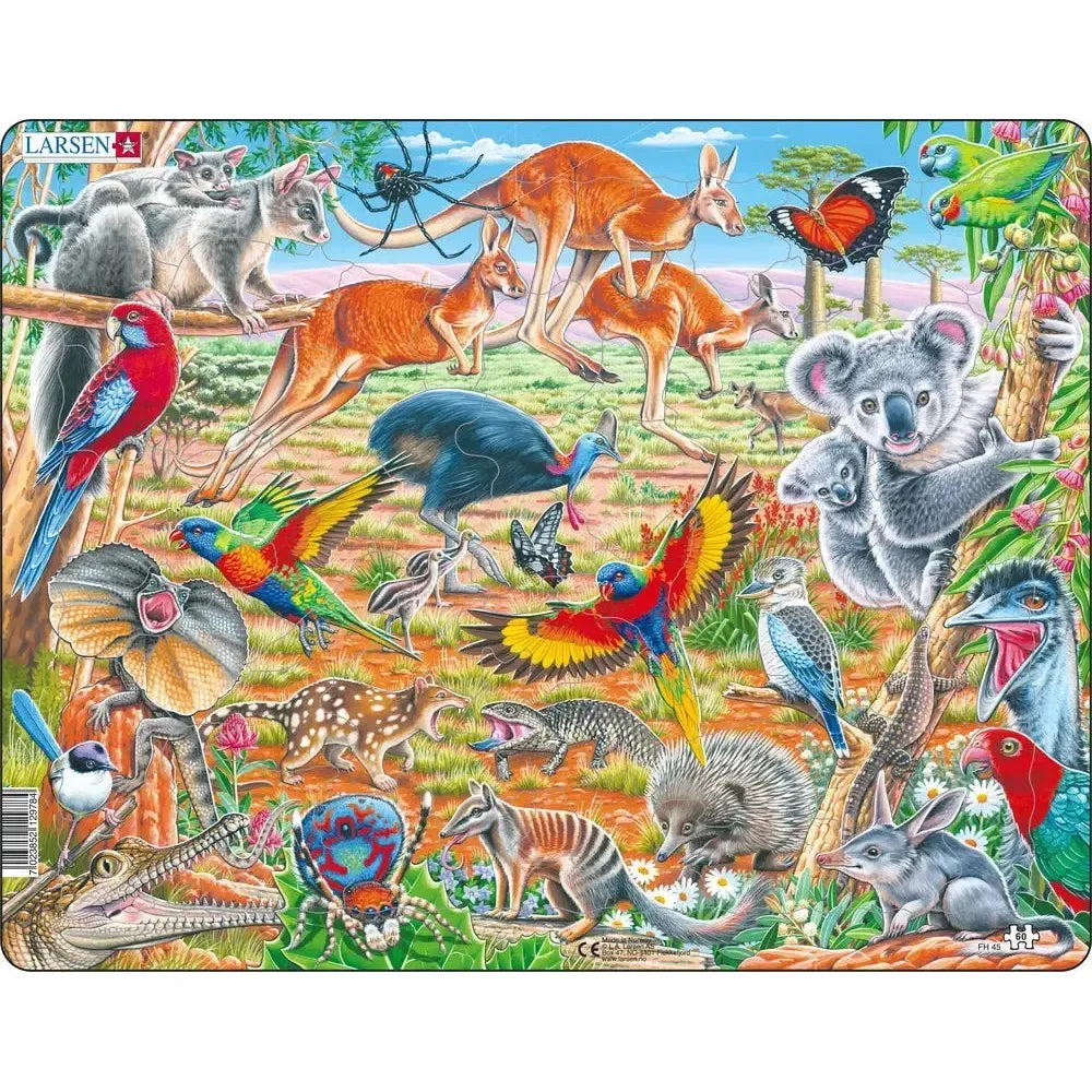 Australian Wildlife 60 Piece Tray Jigsaw Puzzle Larsen