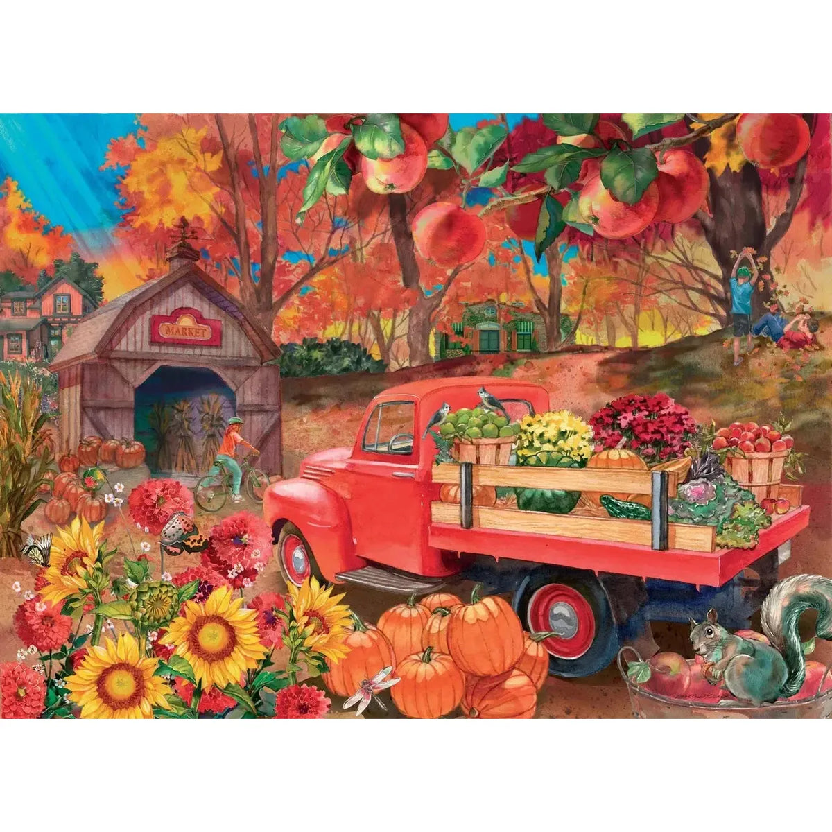 Autumn Market Truck 1000 Piece Soft Touch Jigsaw Puzzle Crown Point