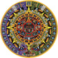 Aztec Sun Stone 1000 Piece Circular Jigsaw Puzzle Pomegranate