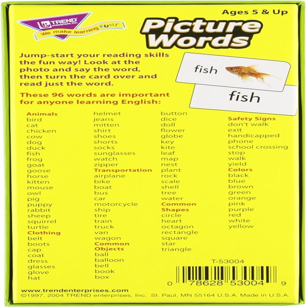 See Read Grow Picture Word Flash Cards for Kids Ages 5+