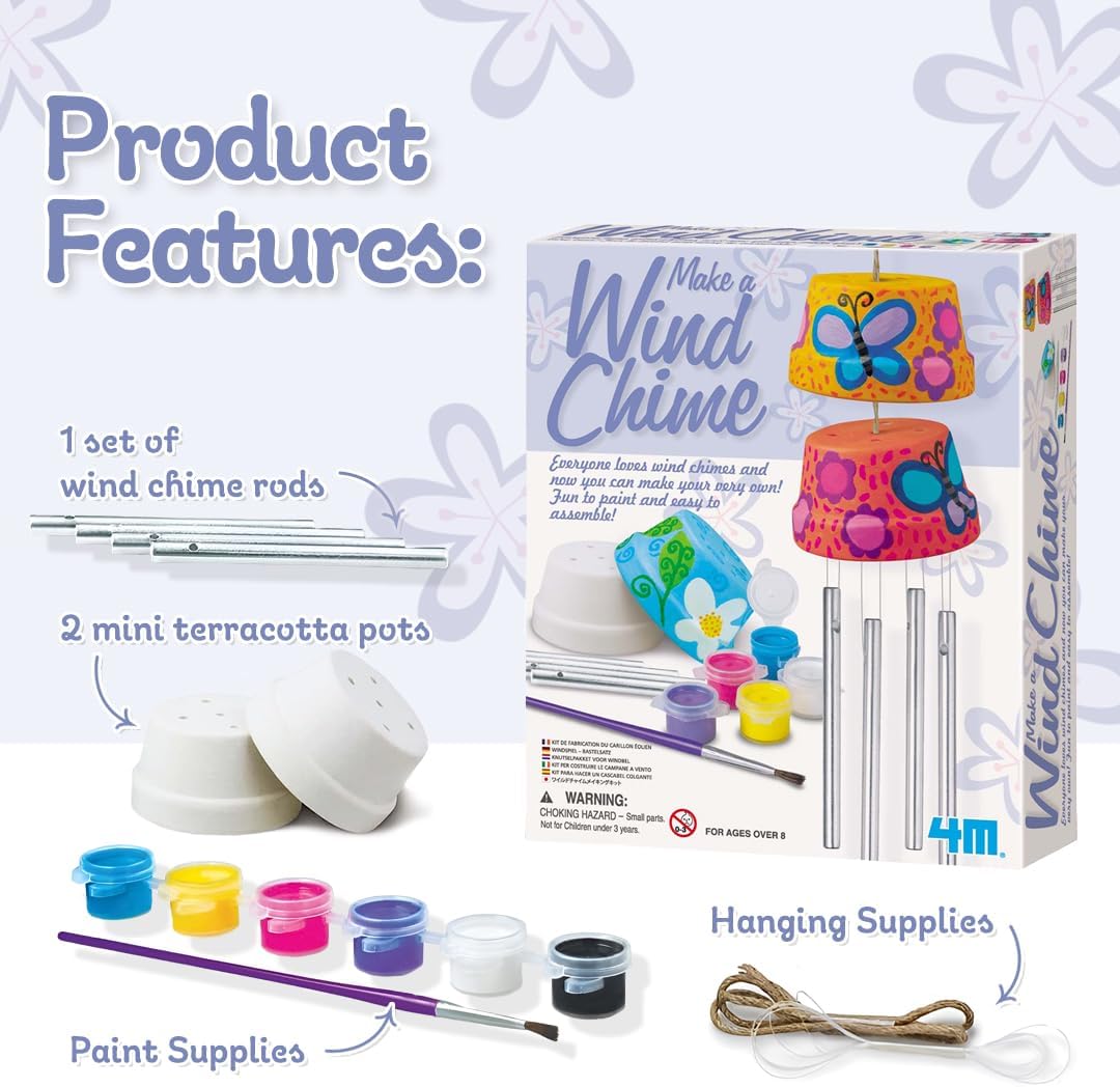Paint Play Chime DIY Wind Chime Craft Kit Ages 8+