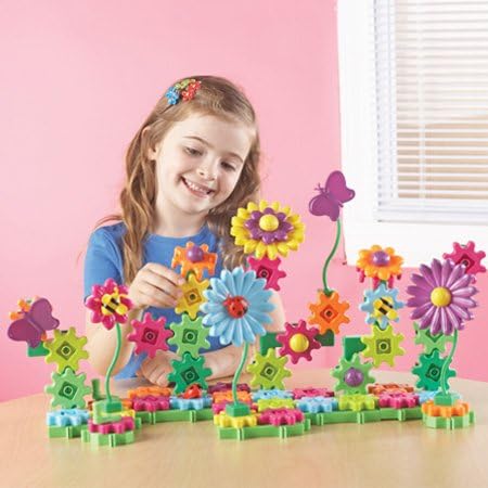 Blooming Garden Gear Builder STEM Construction Set 116 Piece Flower Building Toy for Kids Ages 4+ Creative Engineering Learning Kit