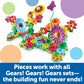 Blooming Garden Gear Builder STEM Construction Set 116 Piece Flower Building Toy for Kids Ages 4+ Creative Engineering Learning Kit