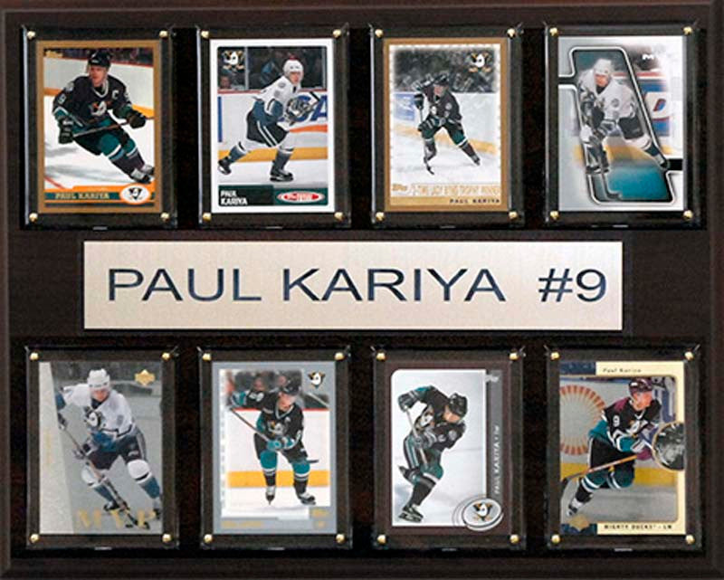 NHL 12x15 Paul Karyia Anaheim Ducks 8Card Plaque