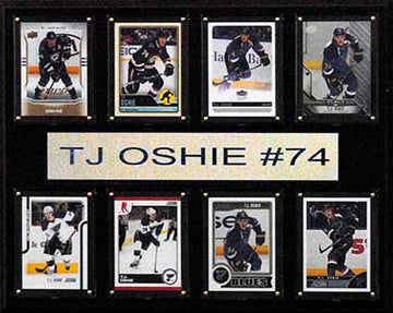 Nhl 12X15 T.J. Oshie St. Louis Blues 8-Card Plaque