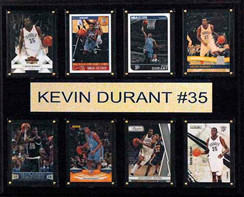 NBA 12x15 Kevin Durant Oklahoma City Thunder 8Card Plaque