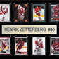 Nhl 12X15 Henrik Zetterberg Detroit Red Wings 8-Card Plaque