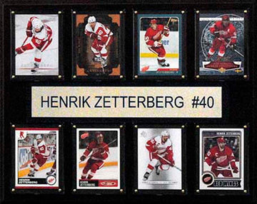 Nhl 12X15 Henrik Zetterberg Detroit Red Wings 8-Card Plaque