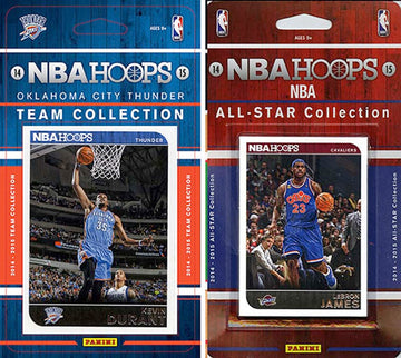Nba Oklahoma City Thunder Licensed 2014-15 Hoops Team Set Plus 2014-15 Hoops All-Star Set