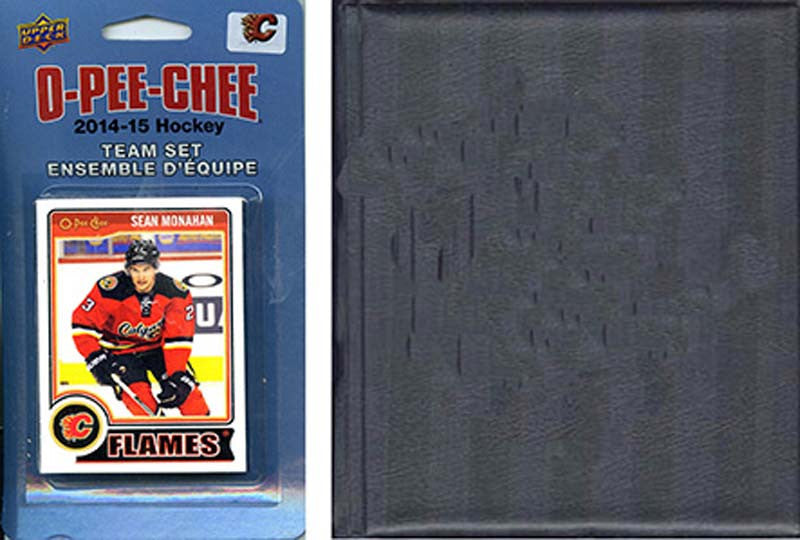 NHL Calgary Flames 2014 OPeeChee Team Set and a storage album