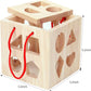 Drop Match Learn Wooden Shape Sorter for Toddlers Ages 2+
