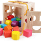 Drop Match Learn Wooden Shape Sorter for Toddlers Ages 2+