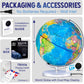 Adventure Around the World Light Up Globe for Kids Ages 5+ STEM Geography Learning with LED Night Light and Trivia Cards