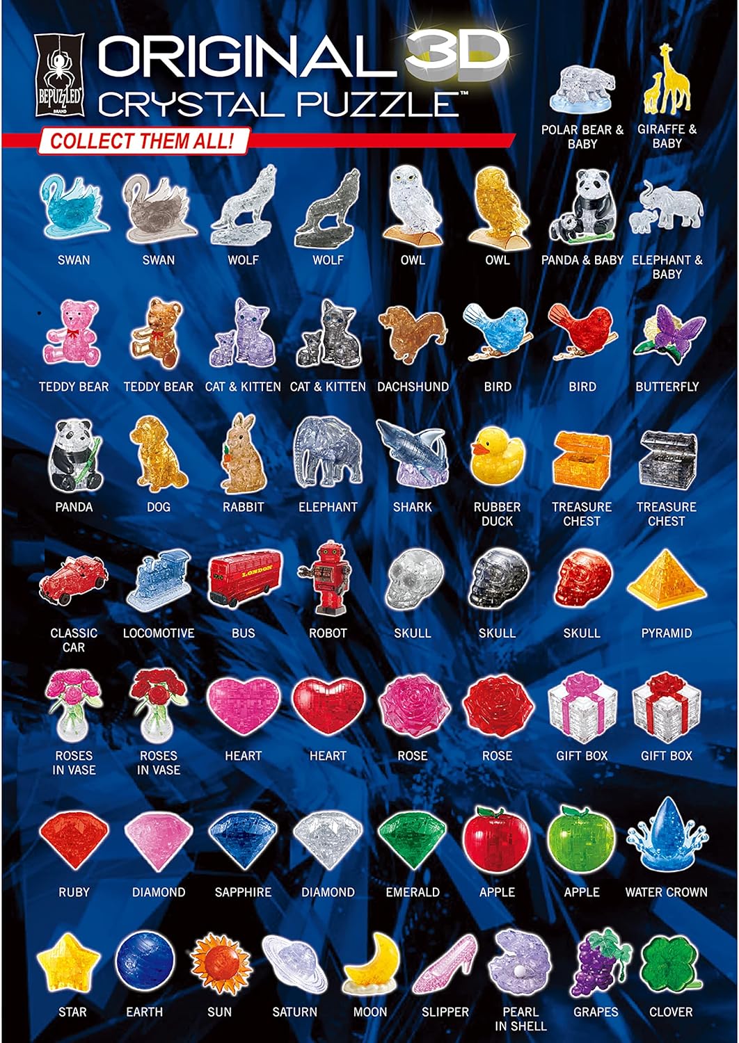 Crystal Penguin 3D Puzzle That Becomes a Beautiful Keepsake for Ages 12+
