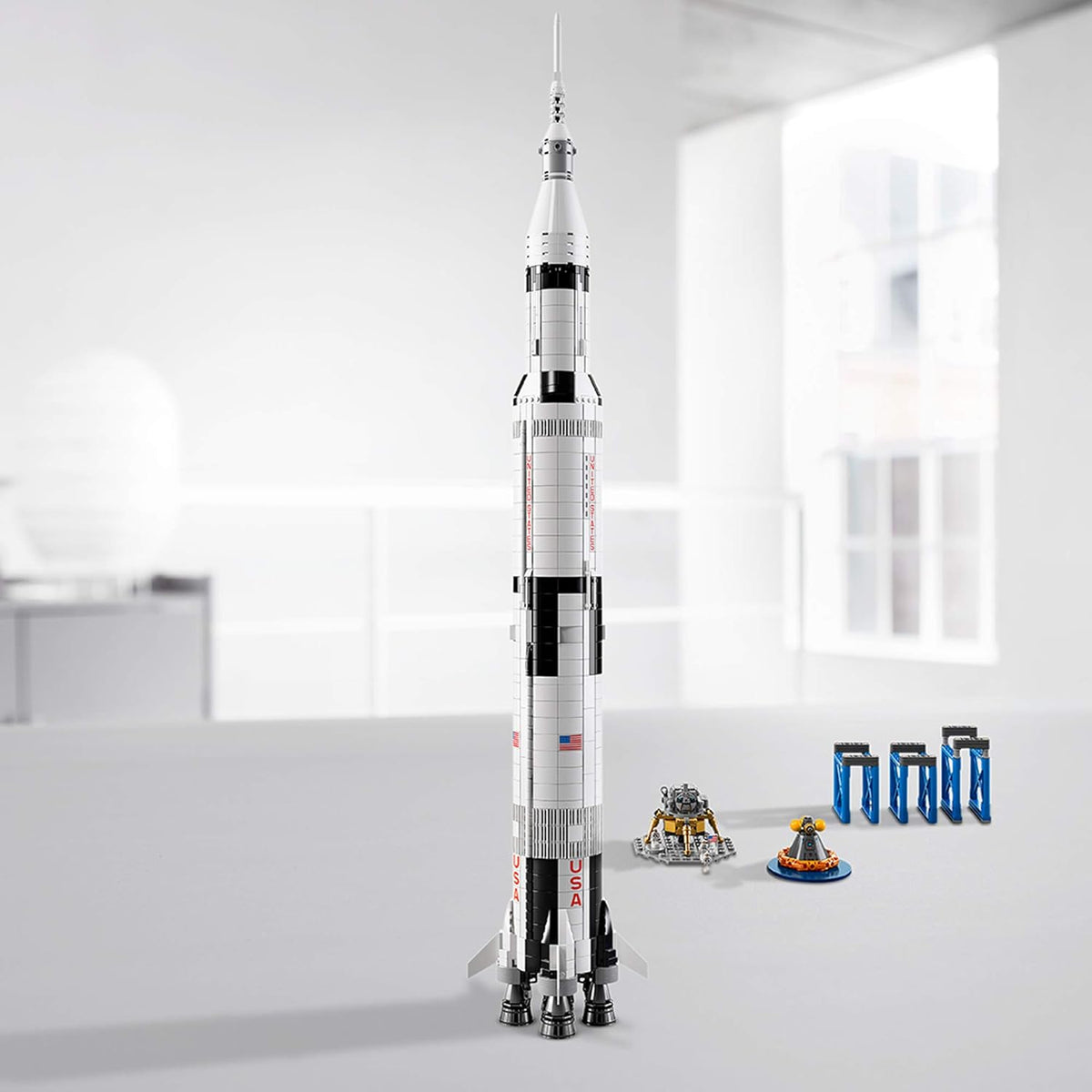 NASA Apollo Saturn V Rocket Lego Building Kit – 1969 Piece Space STEM Model