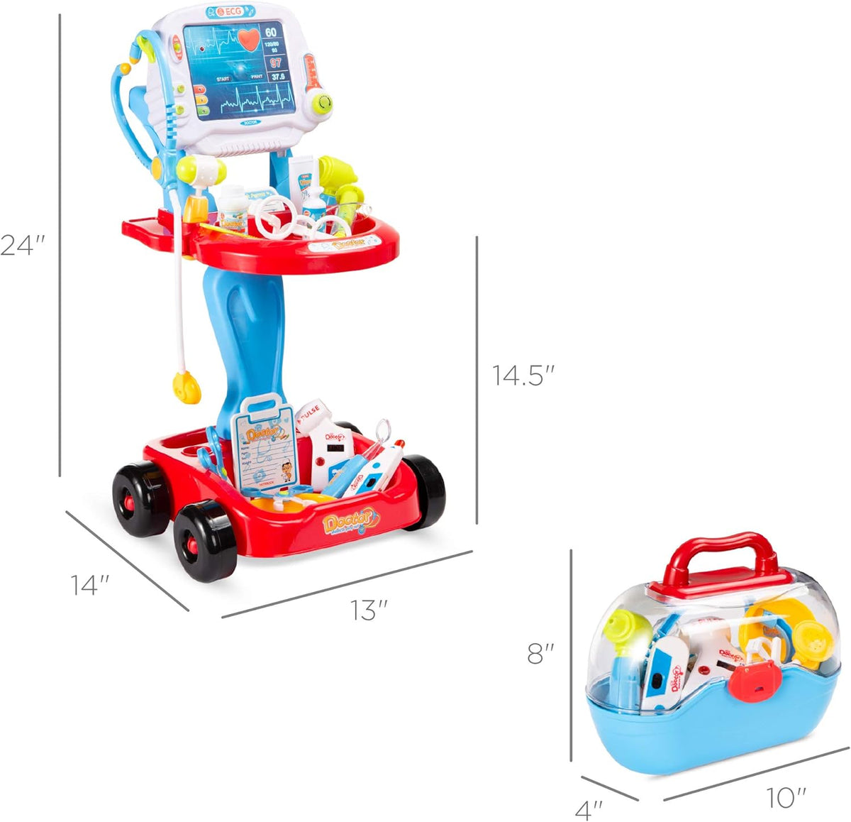 Future Little Doctors Medical Adventure Station with 17 Piece Doctor Kit for Kids Ages 3 and Up