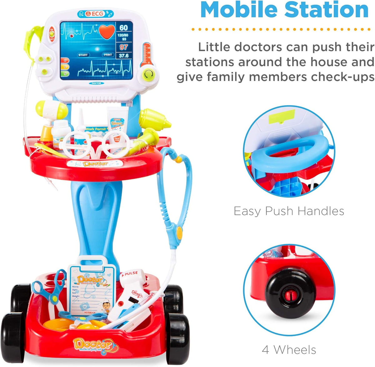 Future Little Doctors Medical Adventure Station with 17 Piece Doctor Kit for Kids Ages 3 and Up