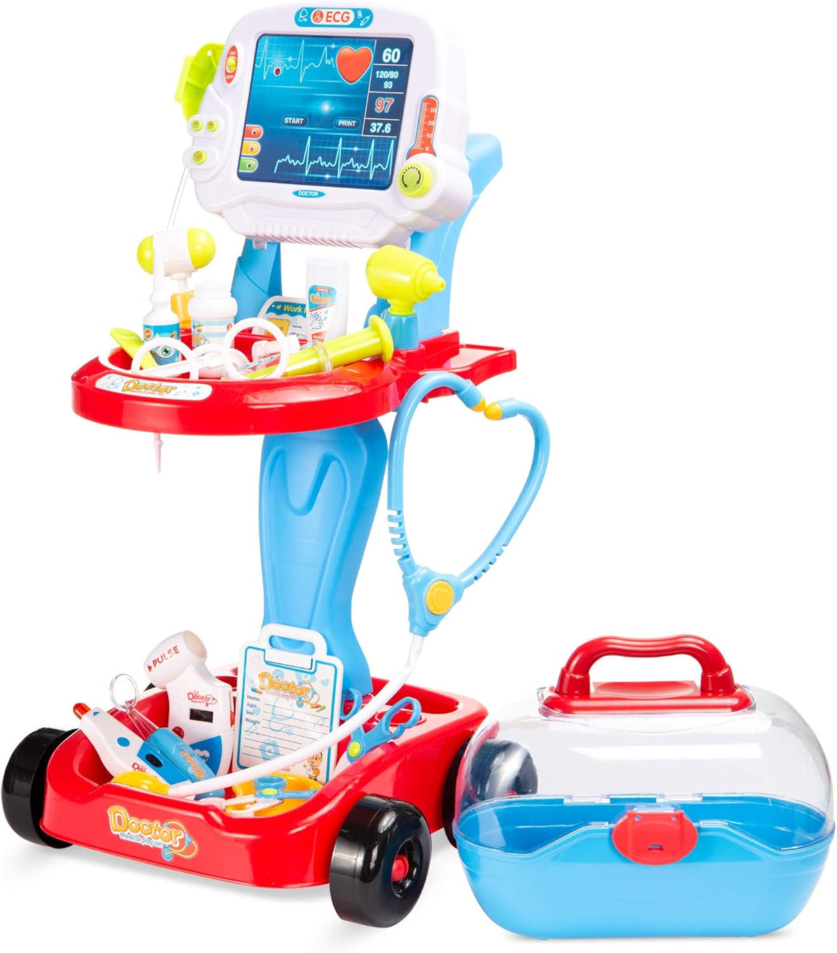 Future Little Doctors Medical Adventure Station with 17 Piece Doctor Kit for Kids Ages 3 and Up