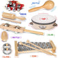 Little Music Makers Wooden Instrument Set for Toddlers Ages 3+ Montessori Musical Toys with Storage Bag