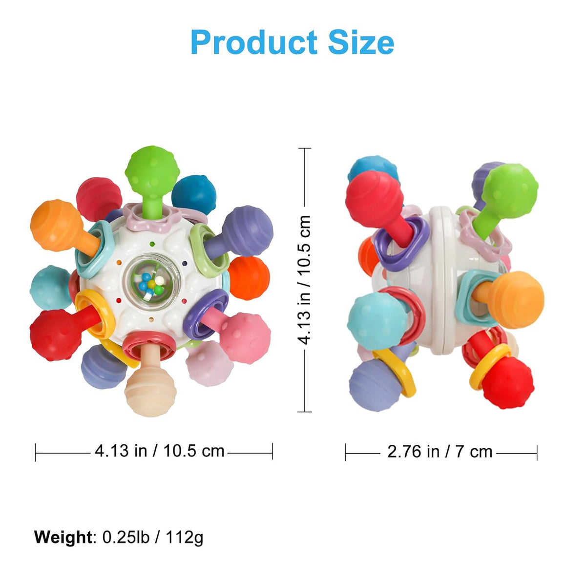 Montessori Sensory Teething Toy for Babies - Tiny Hands Big Discoveries :)