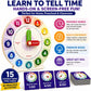 Tick Tock Learn Wooden Teaching Clock for Kids Ages 4+