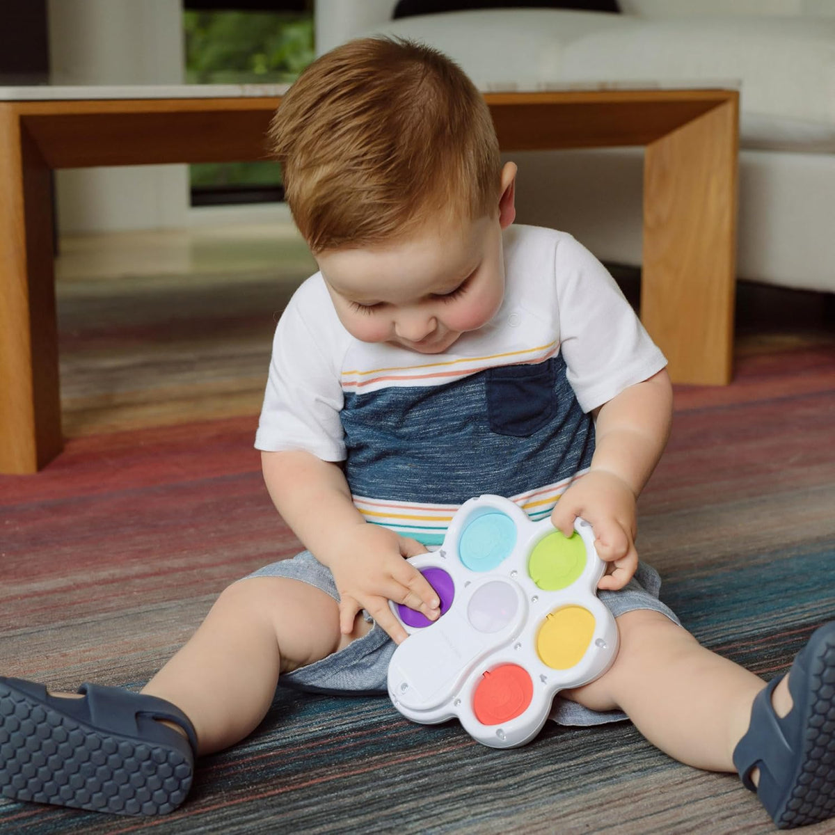 Pop and Learn Sensory Adventure Toy with Lights Sounds and Bilingual Learning