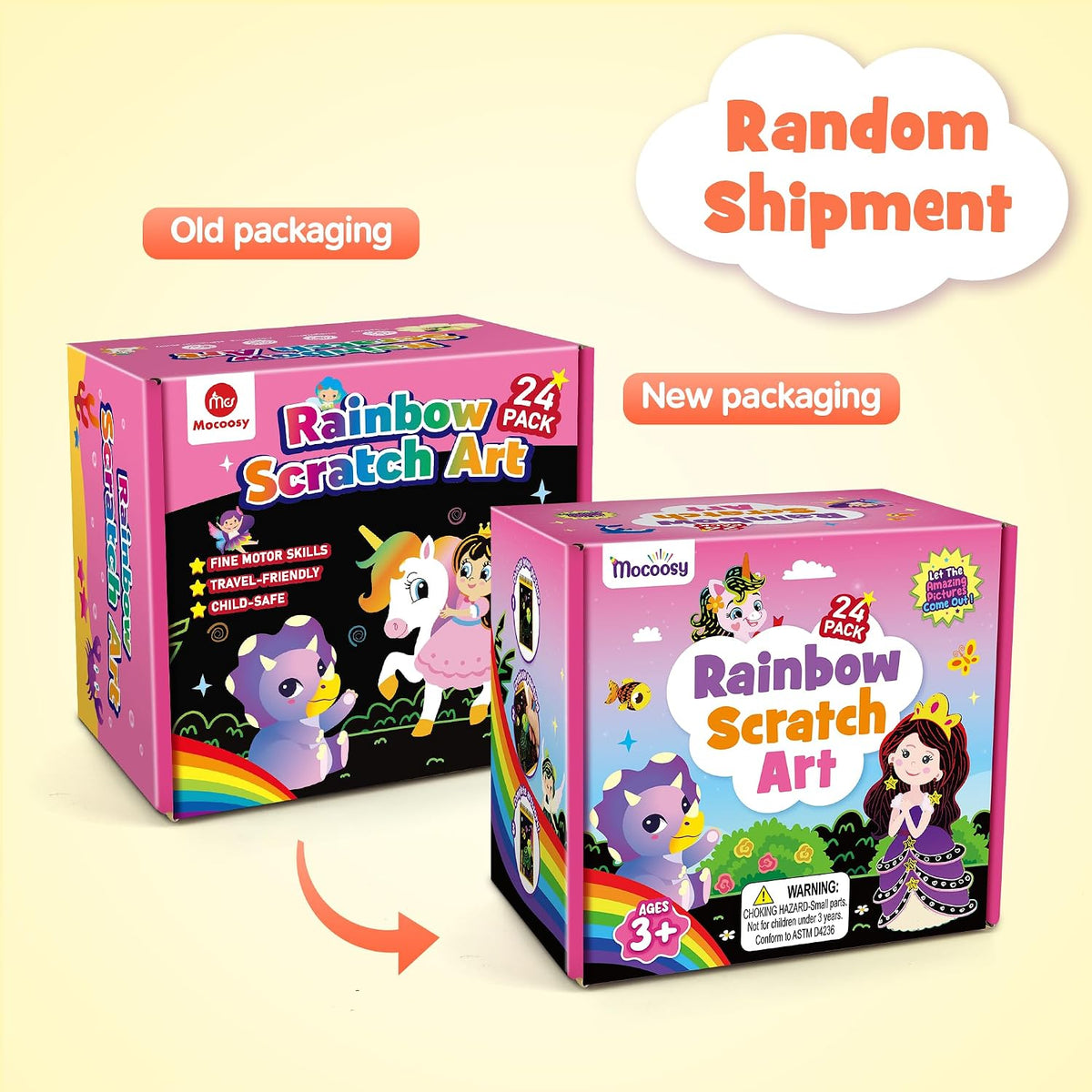 Scratch and Create Rainbow Art Notebooks Party Pack