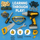 Junior Builder Workshop, Kids Tool Set with Electric Drill & STEM Construction Kit