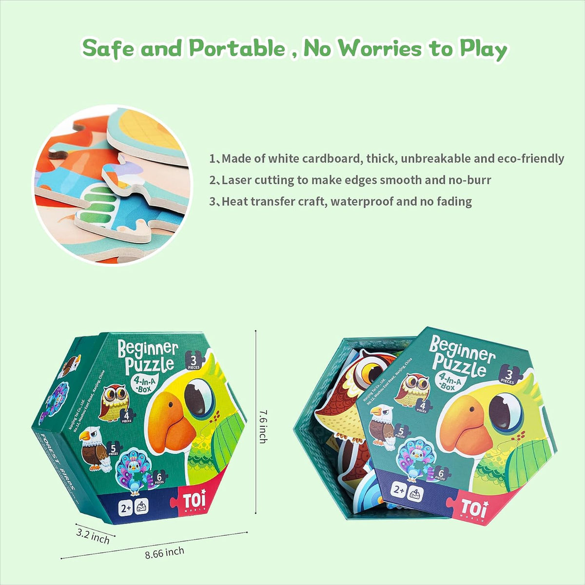 My First Animal Puzzle Adventure Big Pieces for Little Hands Ages 2+