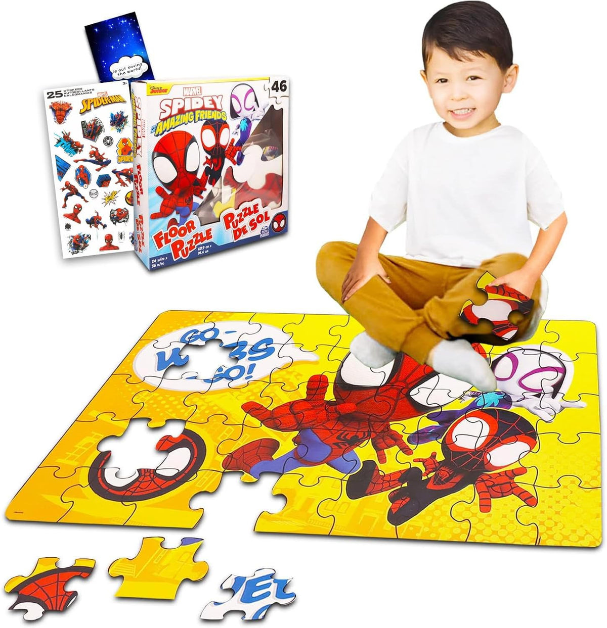 Spider Man's Amazing Puzzle Adventure, 46 Piece Floor Puzzle