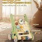Wooden Push and Pull Multiple Activities Learning Center – Perfect Gift For New Walkers