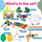 Music and Rhythm Educational Wooden Set Musical Instruments Set for Toddlers Ages 3+