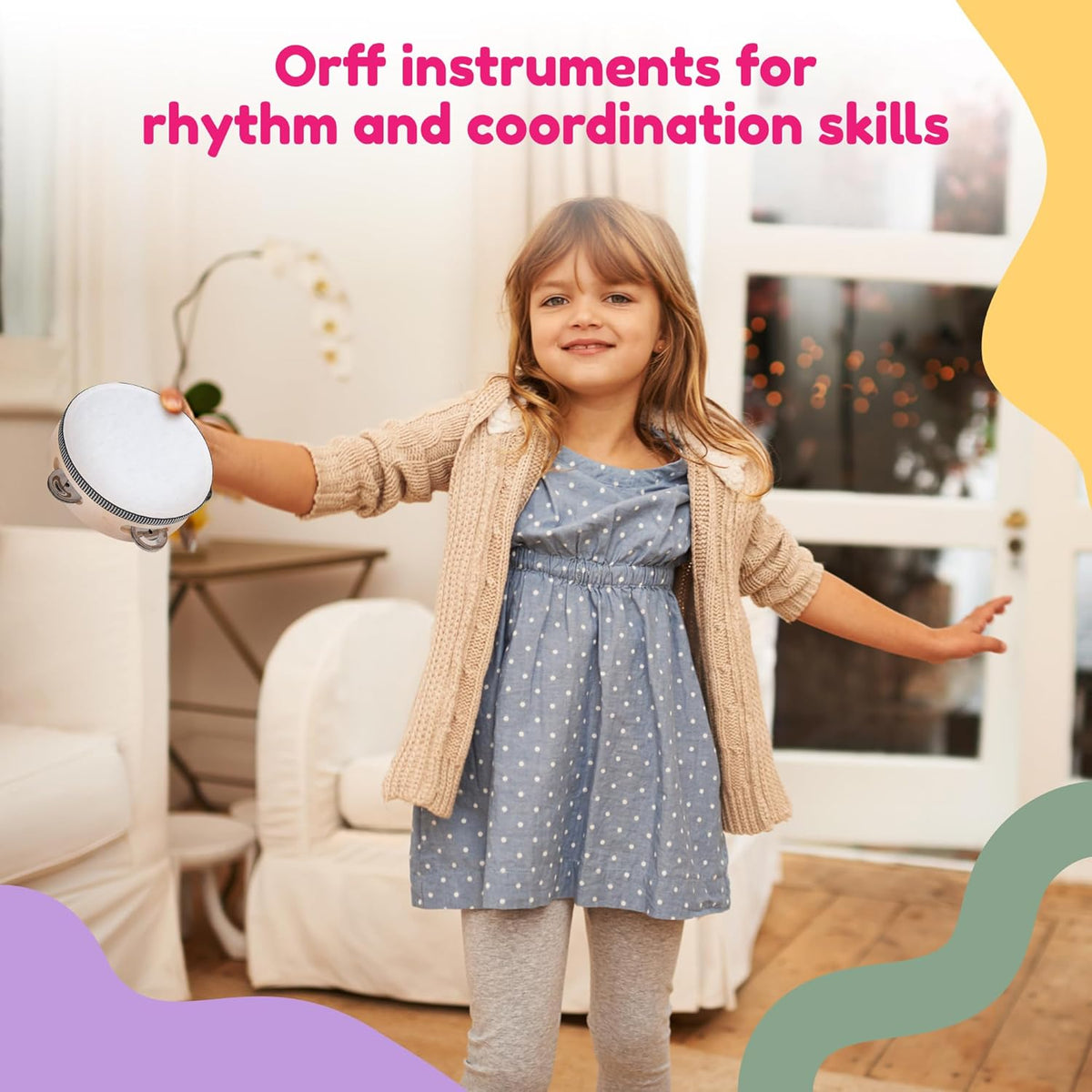 Music and Rhythm Educational Wooden Set Musical Instruments Set for Toddlers Ages 3+