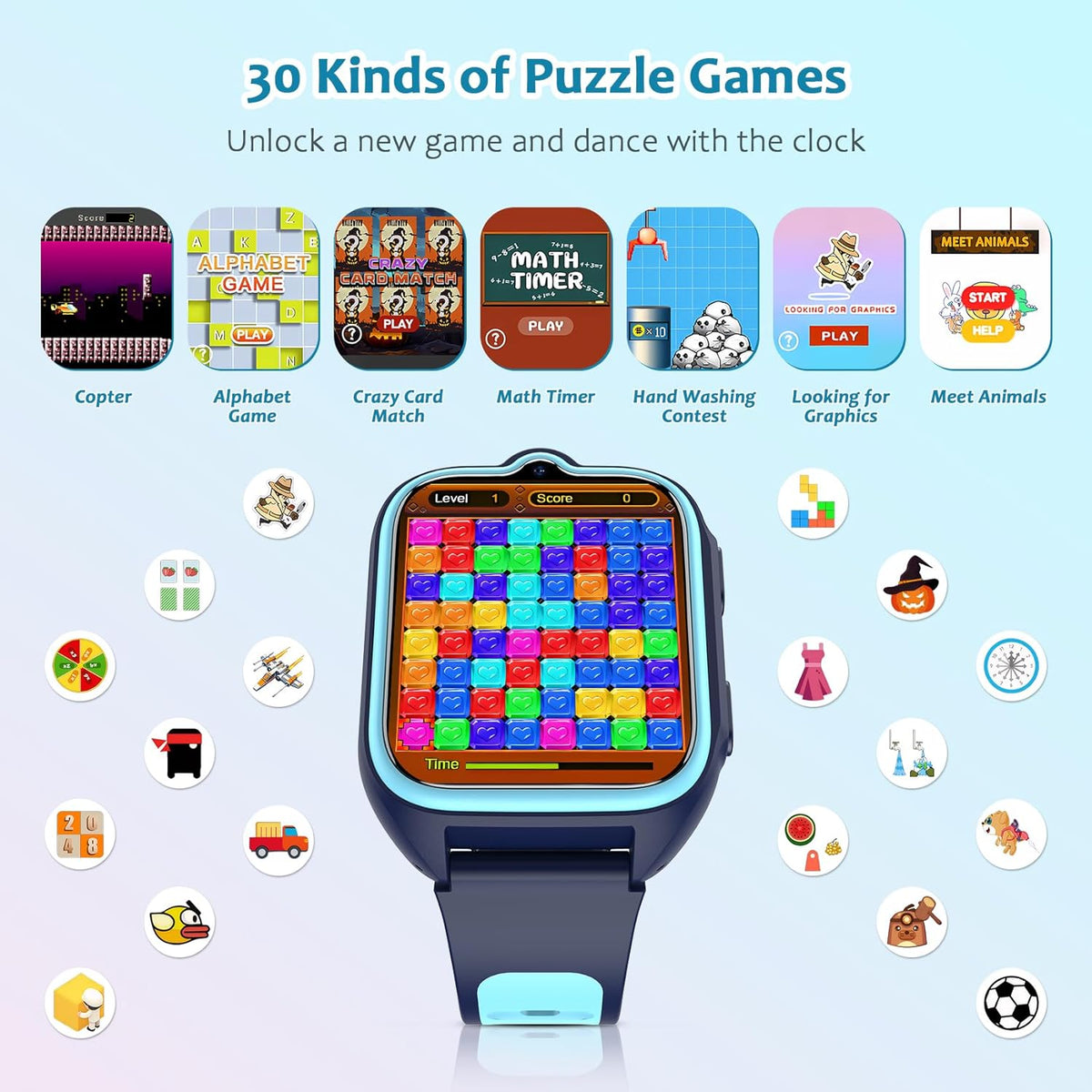 My First Smart Watch for Kids with HD Camera Games Music and Video Recorder