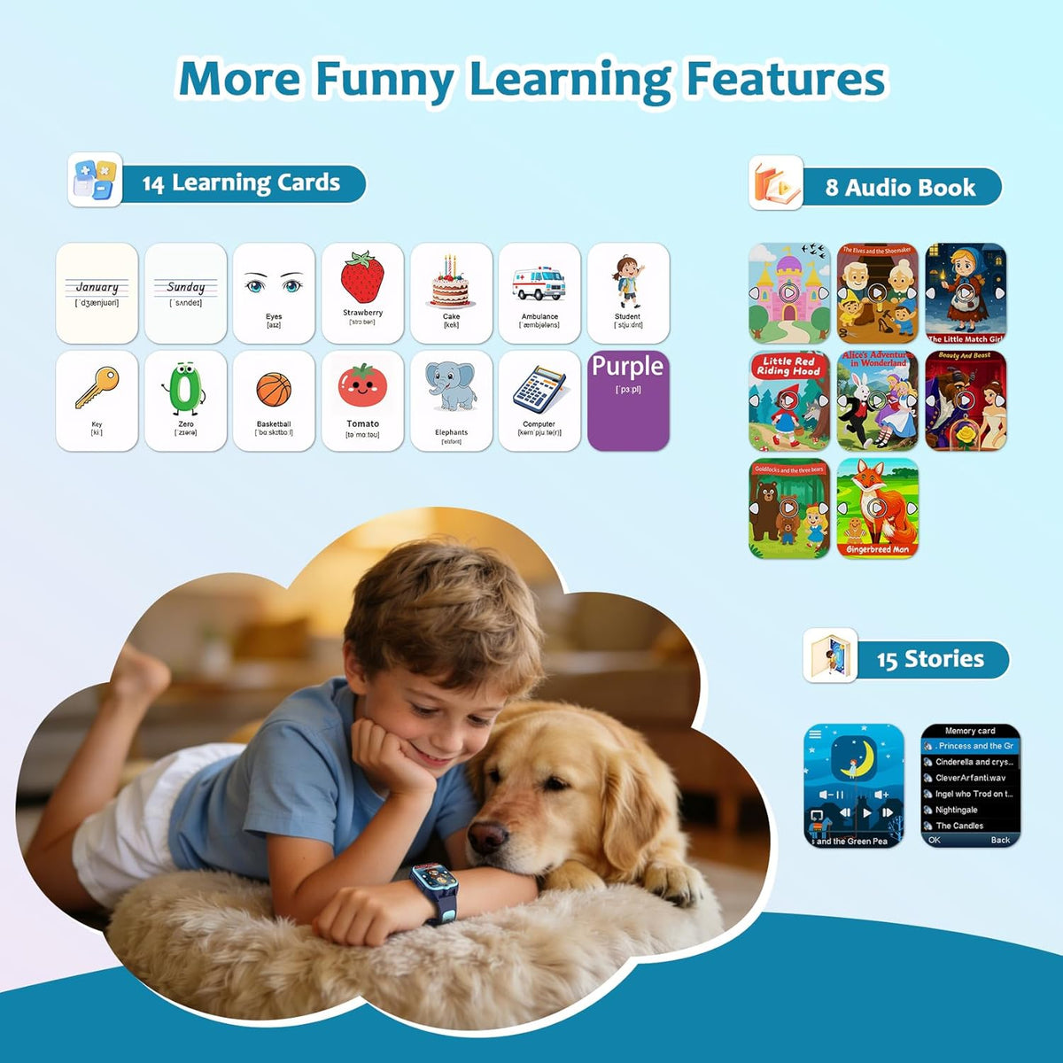 My First Smart Watch for Kids with HD Camera Games Music and Video Recorder