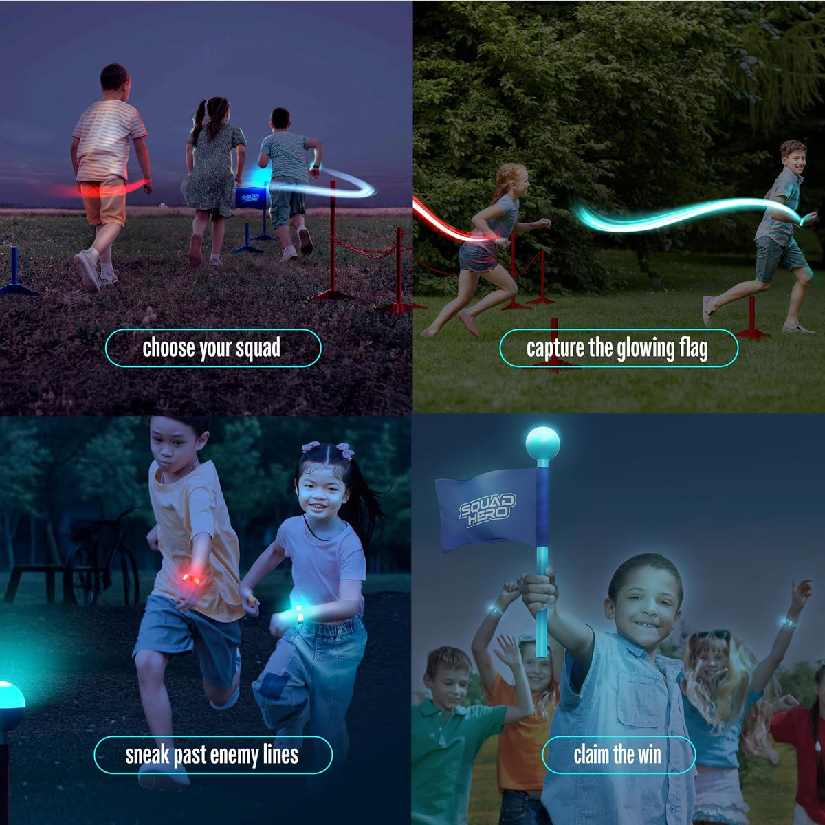 Glow Battle Capture the Flag, Light Up Outdoor Adventure Game for Kids & Families