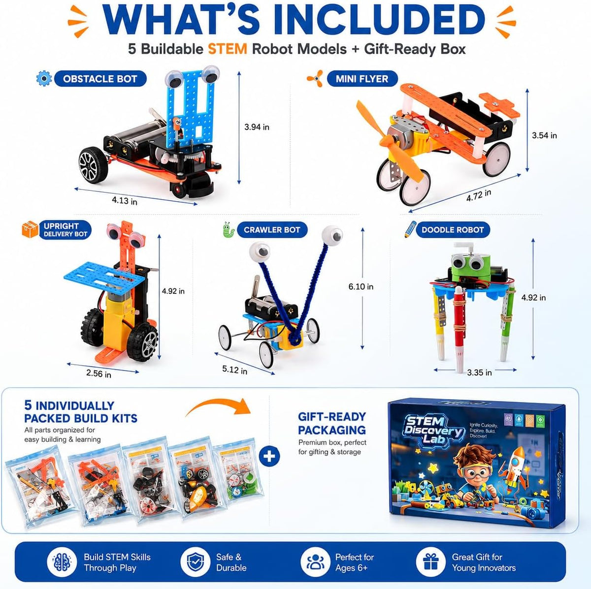 Young Inventor Robot Lab Build 5 Amazing STEM Robots for Kids