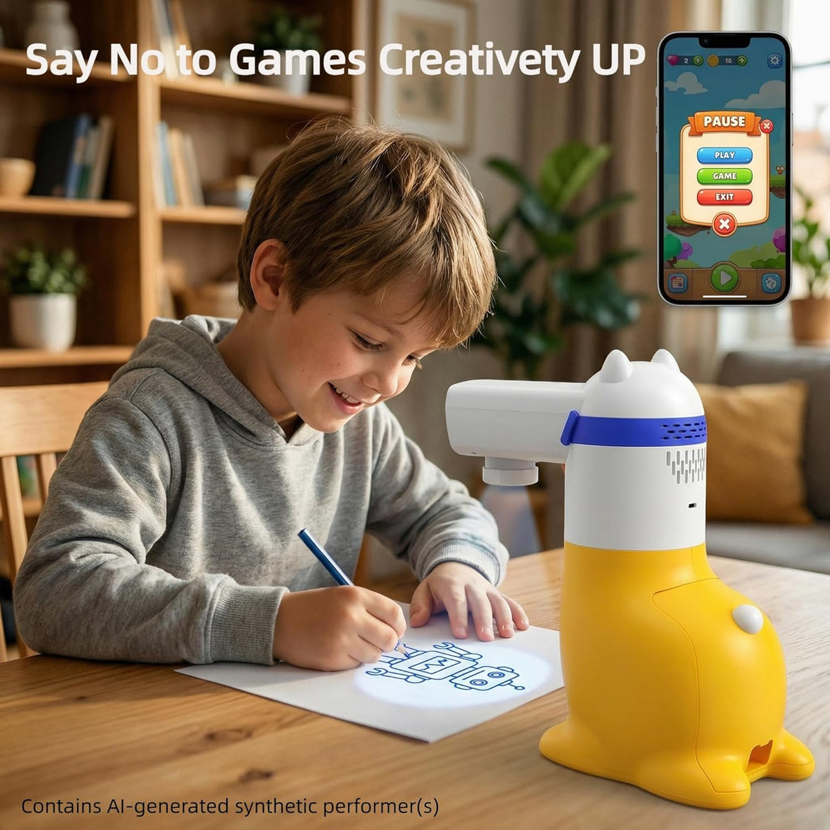 AI Drawing Projector for Kids Ages 5–12 Learn to Draw & Trace