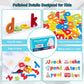 Little Spellers ABC Word Builder Wooden Letter Matching Game with 52 Wooden Letters 56 Word Cards for Kids Ages 3 to 6