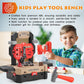Little Builder Workbench STEM Workshop with Electric Drill Tool Box 83 Piece Construction Set for Kids Ages 3+