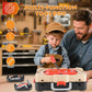 Little Builder Workbench STEM Workshop with Electric Drill Tool Box 83 Piece Construction Set for Kids Ages 3+