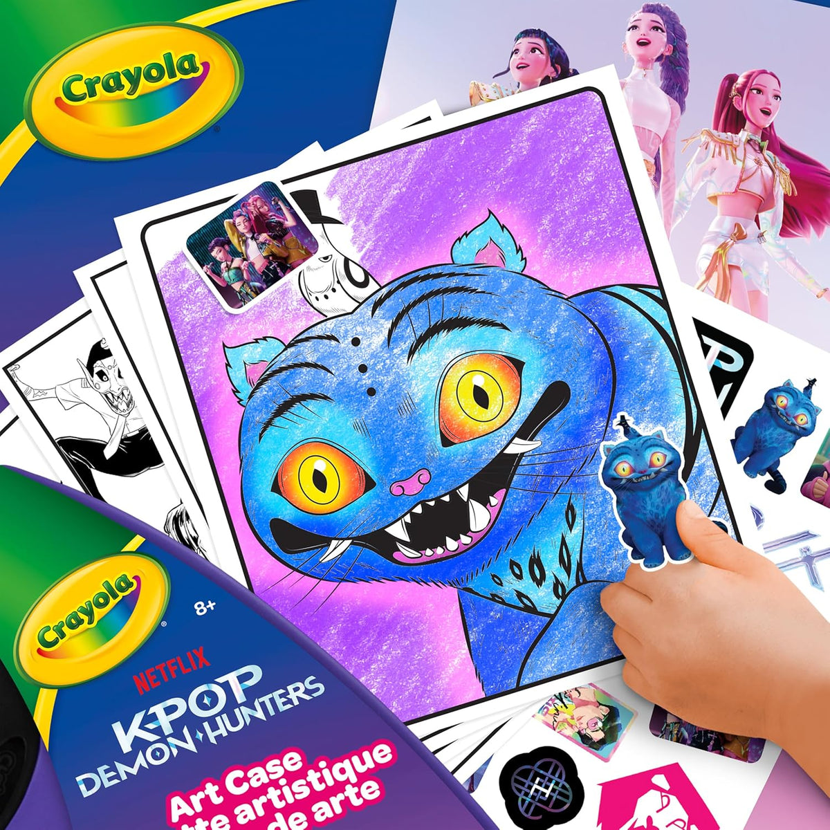 Crayola K Pop Demon Hunters Creative Art Adventure – Ultimate Coloring & Sticker Activity Case