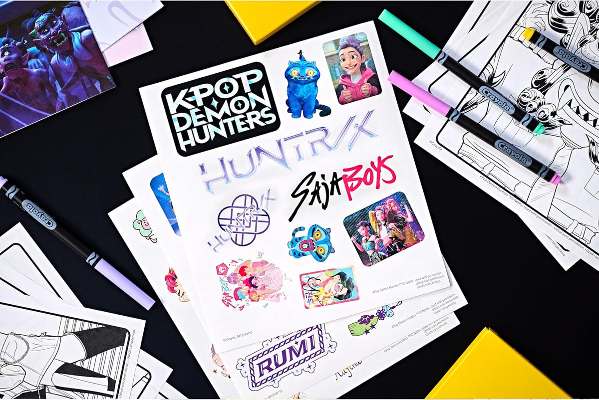 Crayola K Pop Demon Hunters Creative Art Adventure – Ultimate Coloring & Sticker Activity Case