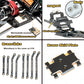 Rampcrab Carbon Fiber Chassis Kit For Scx24, 7 Angled Skid, Lcg Chassis Kit For Axial Scx24 C10, Jlu, Bronco, Upgrade Part