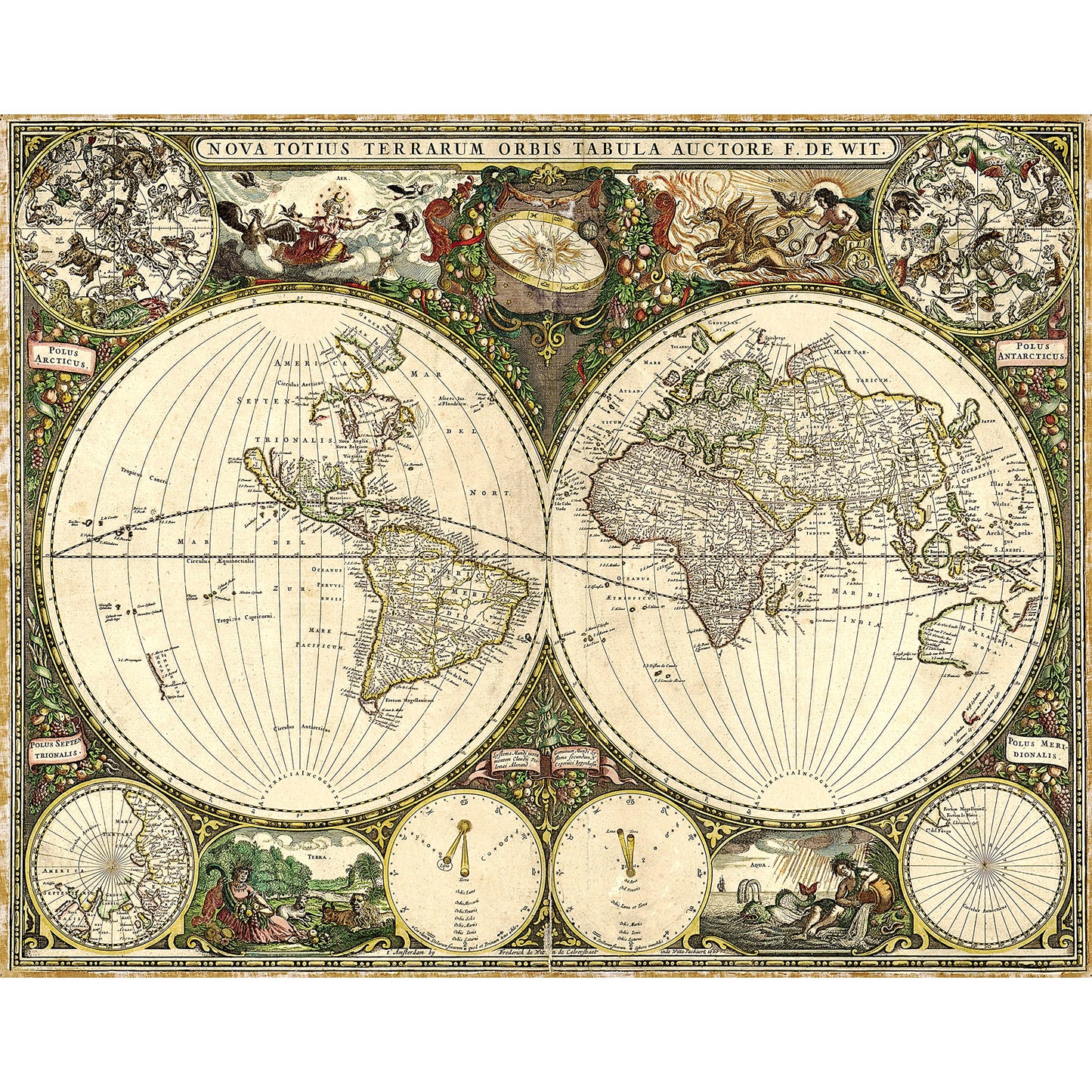 Hinkler Mindbogglers Gold 1500-Piece Jigsaw Puzzle: Vintage World Map - Jigsaws For Adults - Deluxe Jigsaw Puzzles - 33X26In - Intricate Puzzles - Advanced Jigsaws - Hobbies - Gold Foil Jigsaw Puzzles