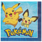 Pokemon Luncheon Napkins - 6.5 x 6.5 (Pack of 16) - Bold & Eco-Friendly Design - Perfect for Parties & Events