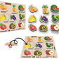 Nizomi Vegetable Peg Puzzles  9Piece Wooden Veggie With Pegs  Educational Toy For Toddlers  Interactive Learning Board For V