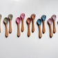 Silicone and Wooden Spoon & Fork Set
