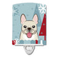 Carolines Treasures Winter Holiday French Bulldog Ceramic Night Light, 6x4, Multicolor