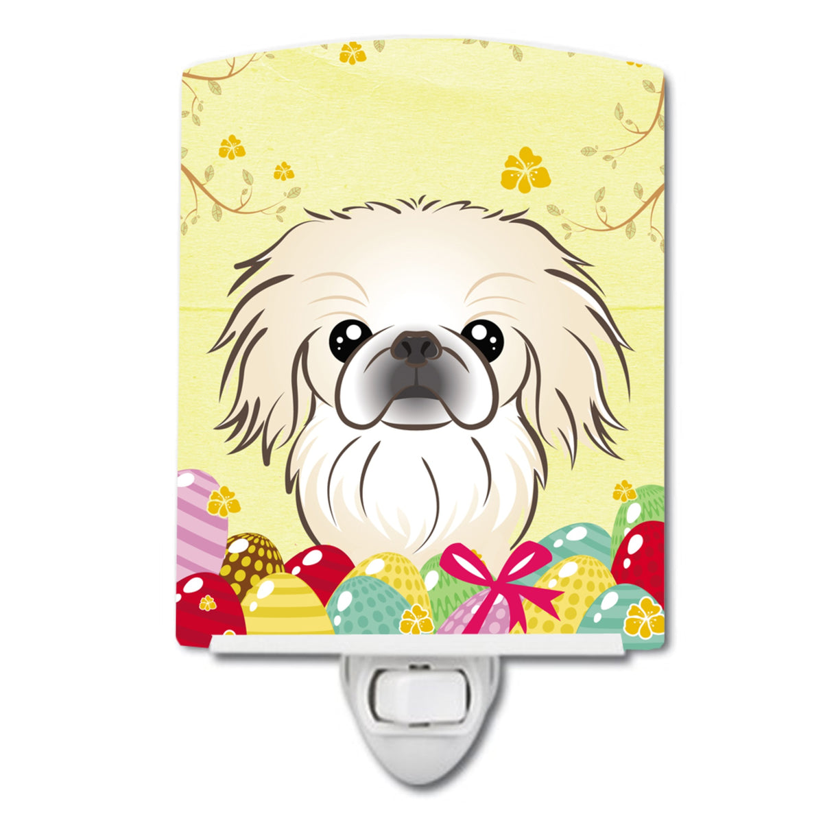 Carolines Treasures Pekingese Easter Egg Hunt Ceramic Night Light, 6x4, Multicolor